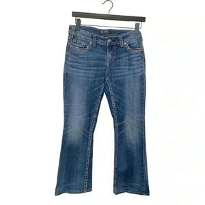 Silver AIKO, Boot Cut  medium weight, light wash, low rise, jeans 30 x 31